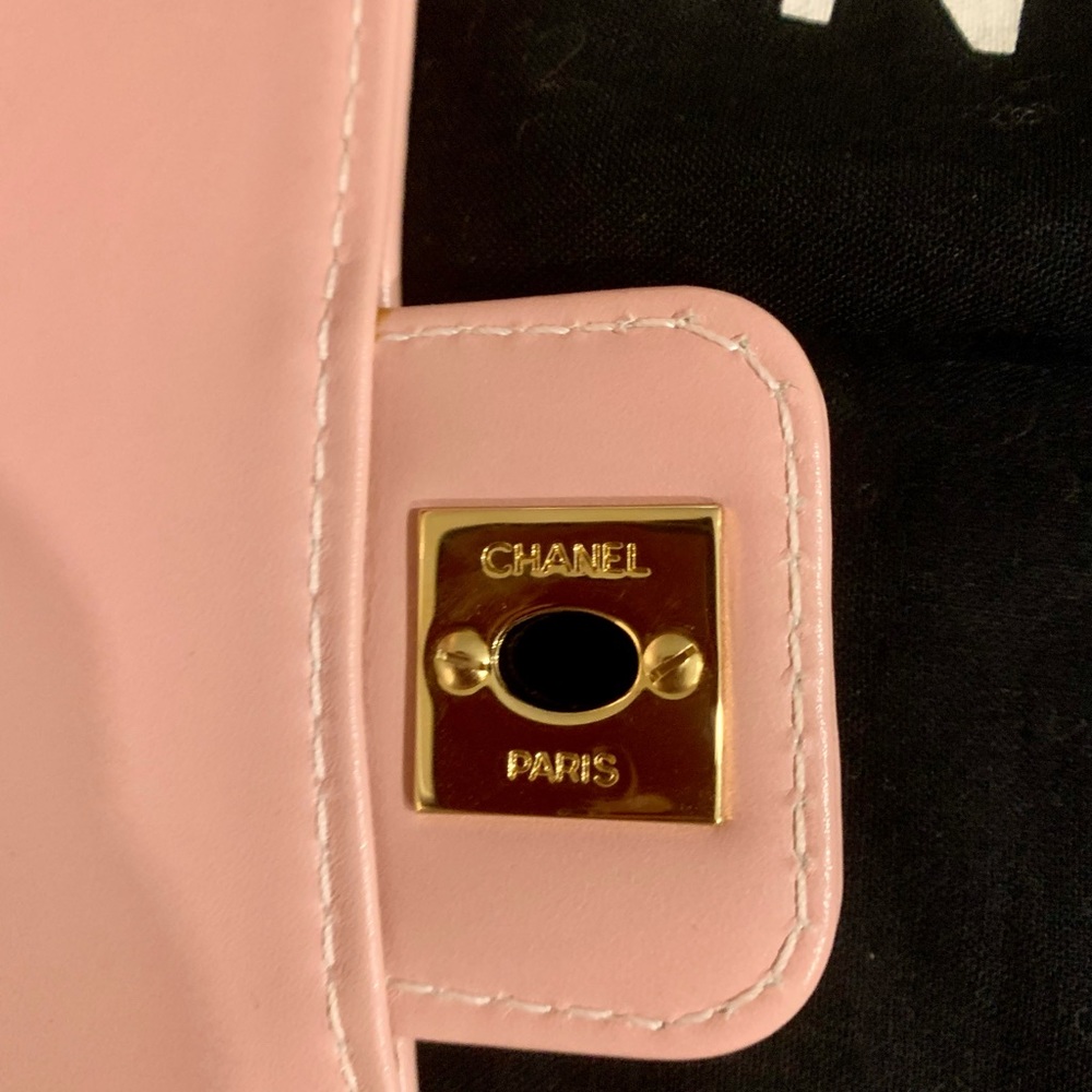 Rare Vintage Chanel Mauve Pink Surpique Top-Handle Flap Bag - Picture 11 of 11